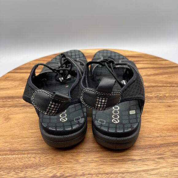 ECCO Sandals Womens Size 9 /40 Black Open Toe Slingback Casual Comfort Walking - Picture 4 of 10